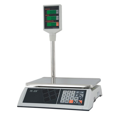 Весы торговые M-ER 327АСP-32.5 с АКБ (со стойкой) LCD