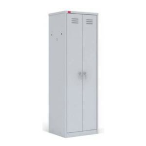 Трехсекционный металлический шкаф для одежды ШРМ – 33