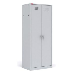 Трехсекционный металлический шкаф для одежды ШРМ – 33